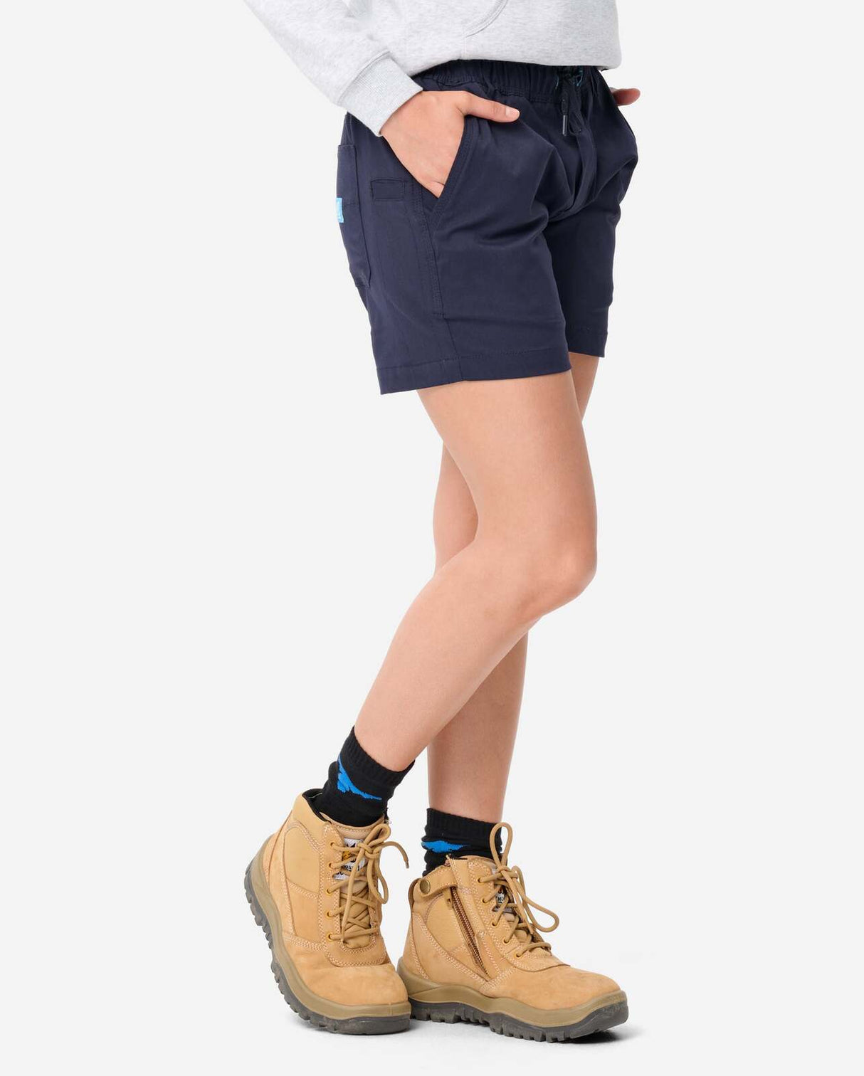 Womens elastic light short navy