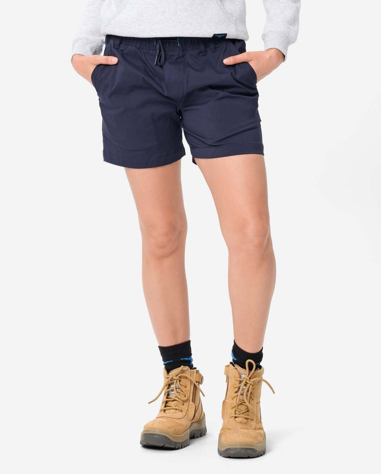 Womens elastic light short navy