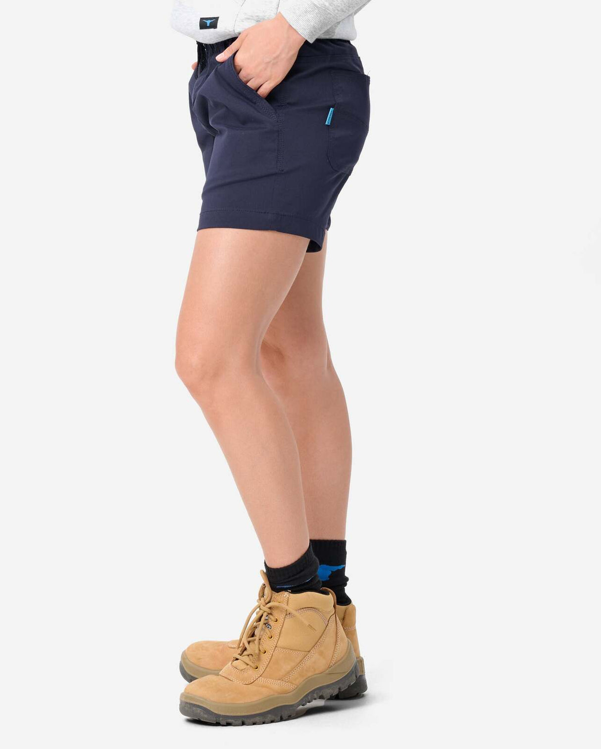 Womens elastic light short navy