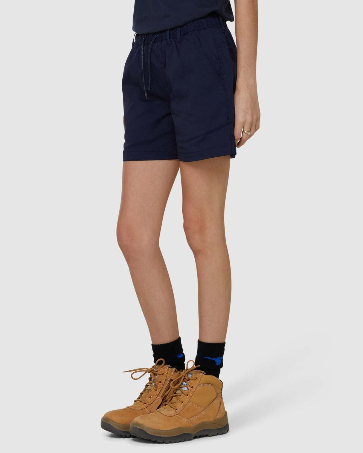 Womens elastic light short navy