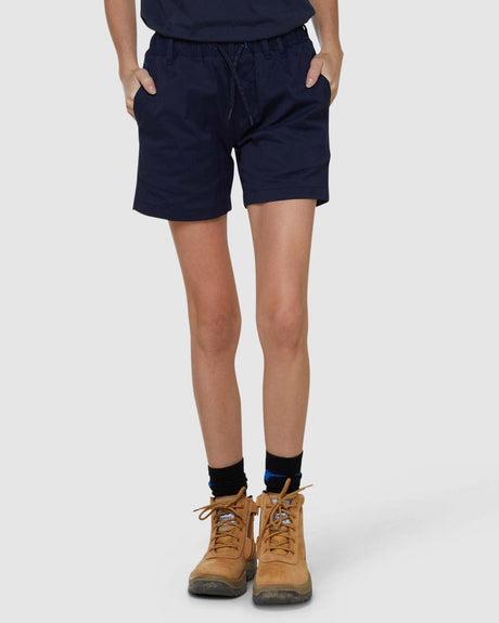 Womens elastic light short navy