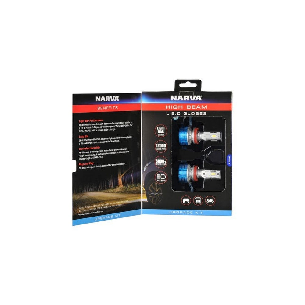 Narva H8/H9/H11 12/24V Gen Iii High Beam LED Performance Globe Kit