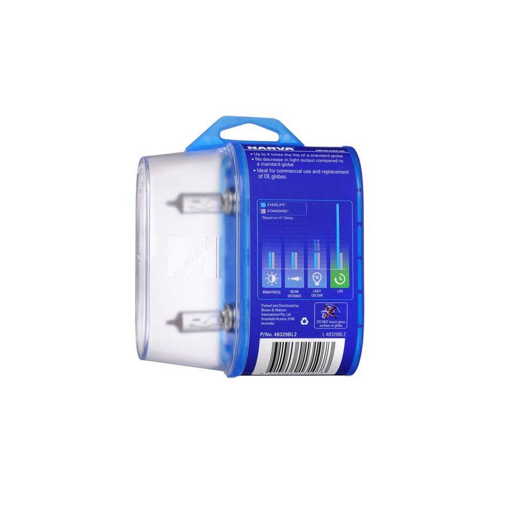 Narva H7 12V 55W Everlife Halogen Headlight Globes Bl2