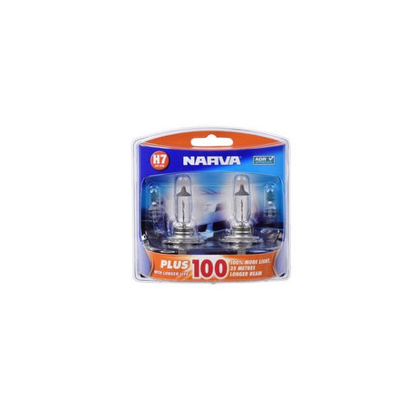 Narva H7 12V 55W Plus 100 Longer Life Halogen Headlight Globes Bl2