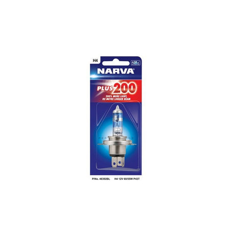 Narva H4 12V 60/55W P43T Plus 200 Globe 1