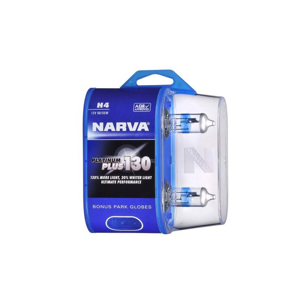 Narva H4 12V 60/55W Platinum Plus 130 Halogen Headlight Globes Bl2