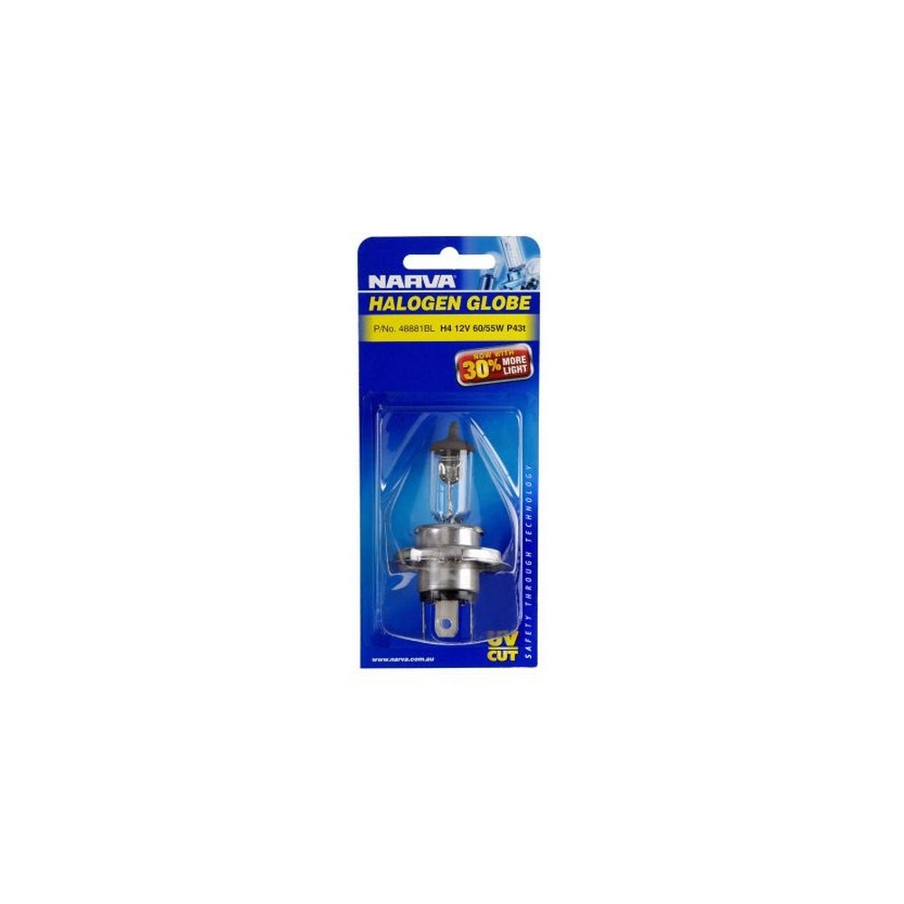 Narva 12V H4 60/55W P43T Halogen Headlight Globes Blister Pack Of 1
