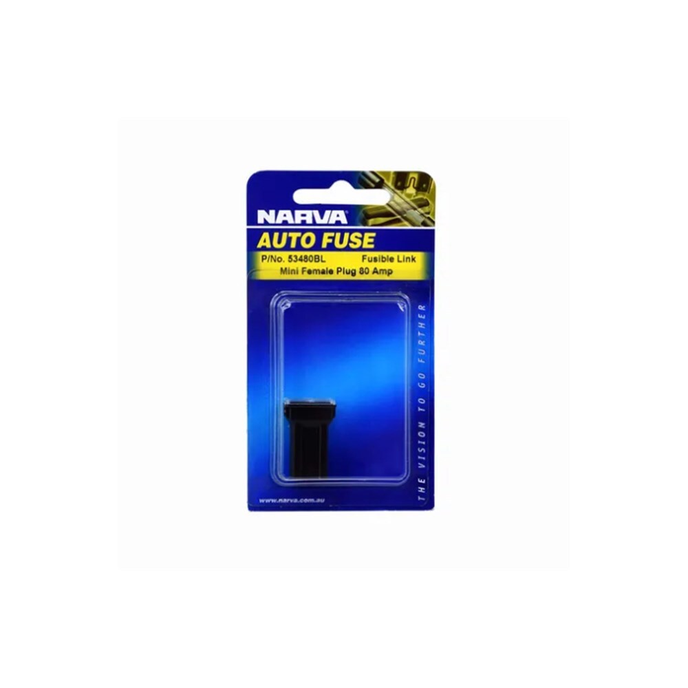 Narva 53480BL 80A Black Mini Female Plug (Type 1) Fusible Link Single