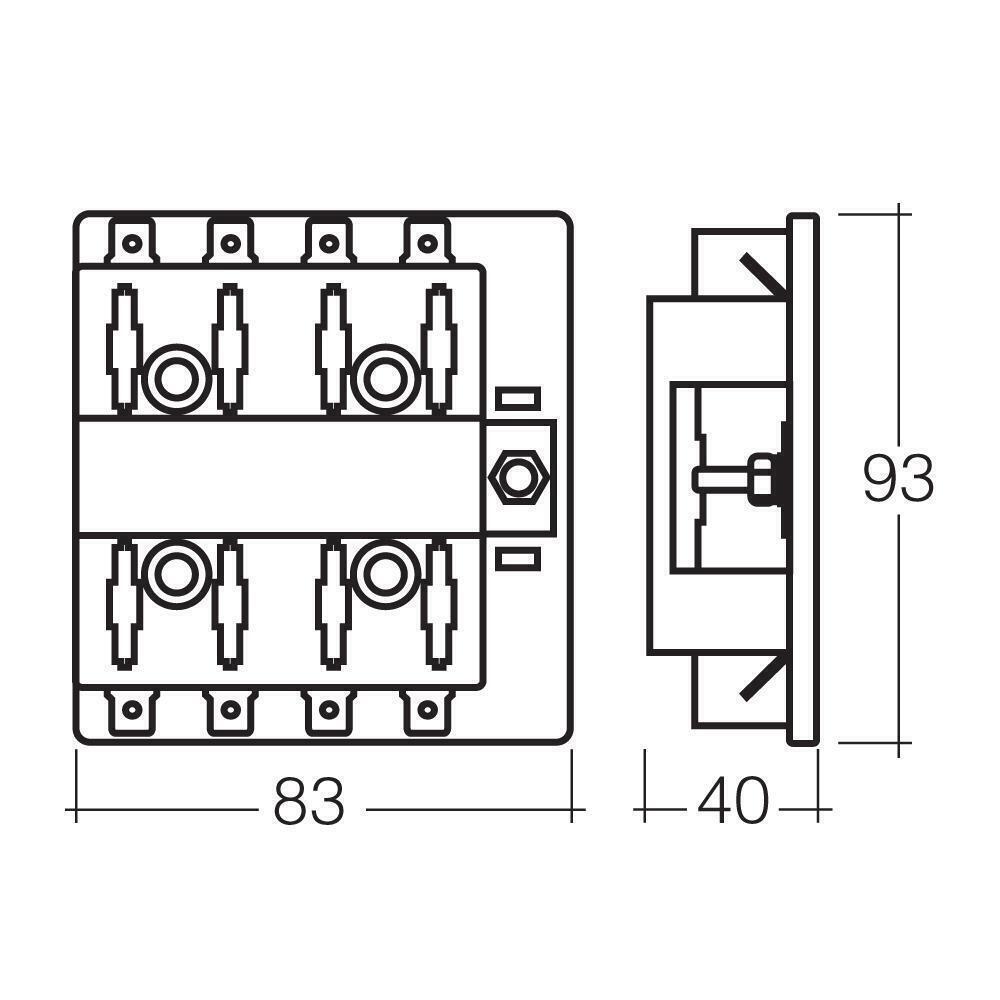Narva 54433 Fuse Block Holder Box Caravan Marine Dual Battery Volt 8 Way 25 Amp