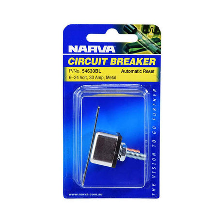 Narva 30A C/Breaker Auto Reset 90'Bk