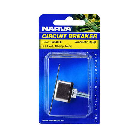 Narva 40A C/Breaker Auto Reset 90'Bk