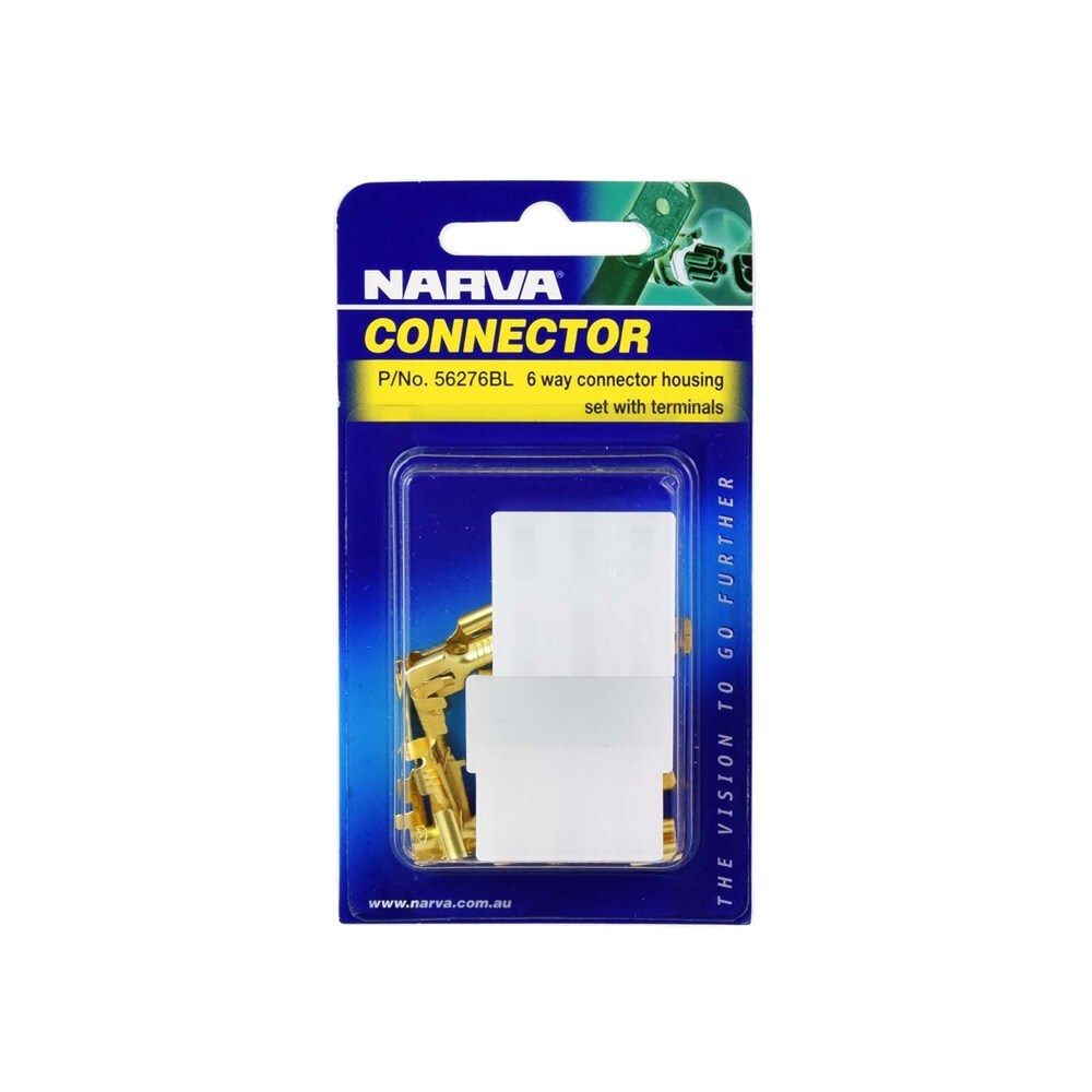 Narva 6 Way Male Quick Connector Housing (2 Pack) 56276BL