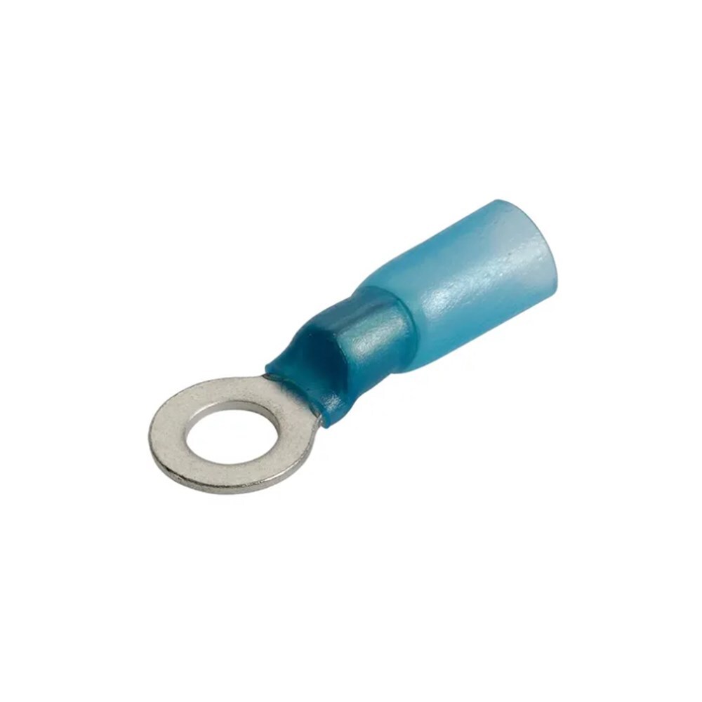 Narva 56364BL 5mm Adhesive Lined Ring Terminal Blue 3/16" Diameter (20 Pack)