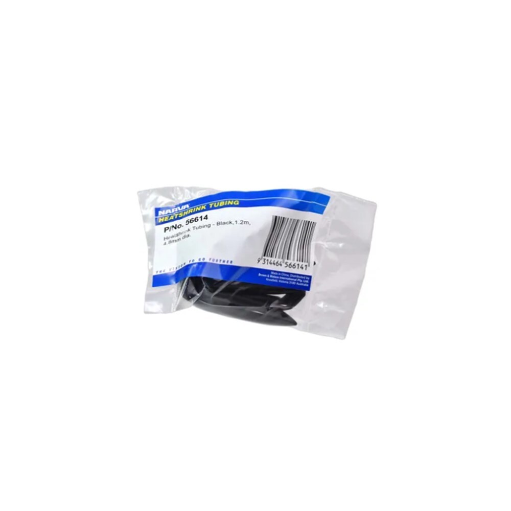 Narva 56614 4.8mm x 1.2m Black Heatshrink