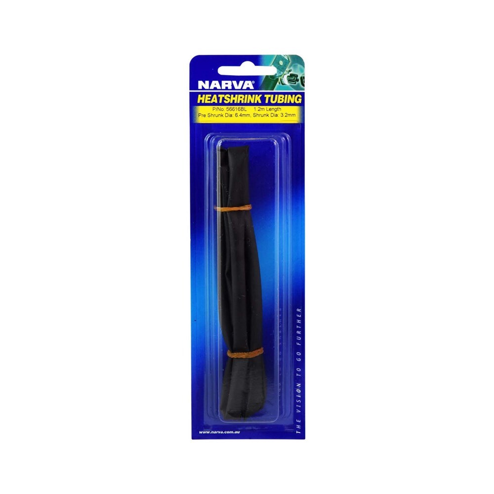 Narva 6.4mm Black Heatshrink (1.2M) 56616BL