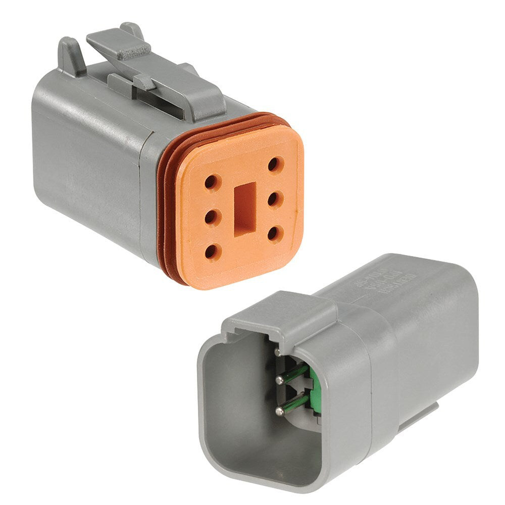 Narva 57426BL 6 Way Waterproof Deutsch Connector Housing Kit (2 Pack)