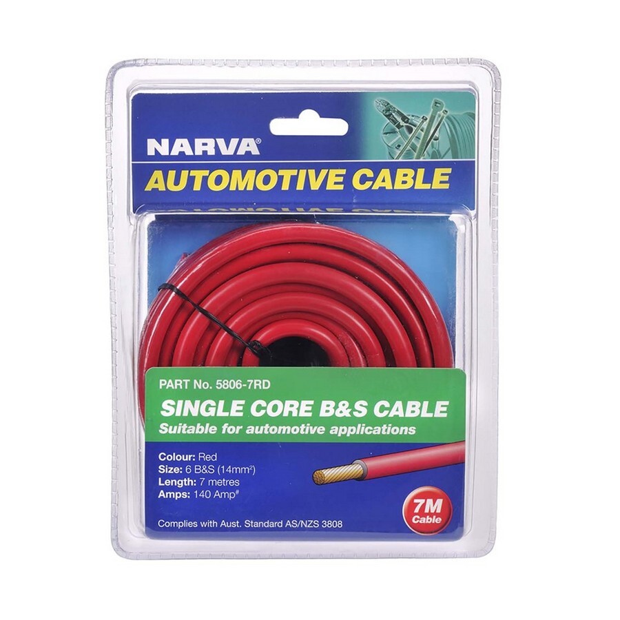 Narva 140A Red 6 B&S Cable (7M) 5806-7Rd