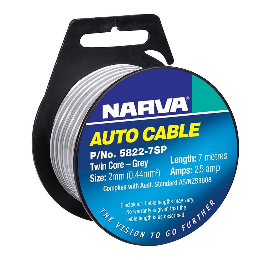 Narva 2.5A 2mm Twin Core Speaker Cable (7M) 5822-7Sp