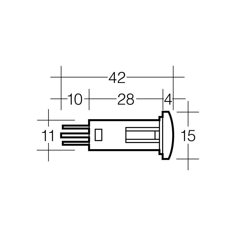 Narva Pilot Led 12V Amber Bl Pack 1