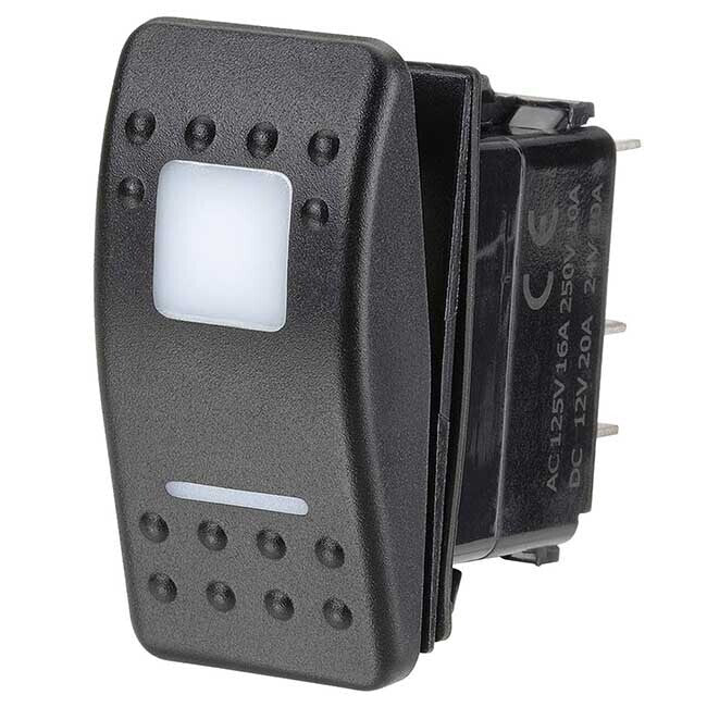 Narva Sw Rk Off/On - Red 12/24V Led