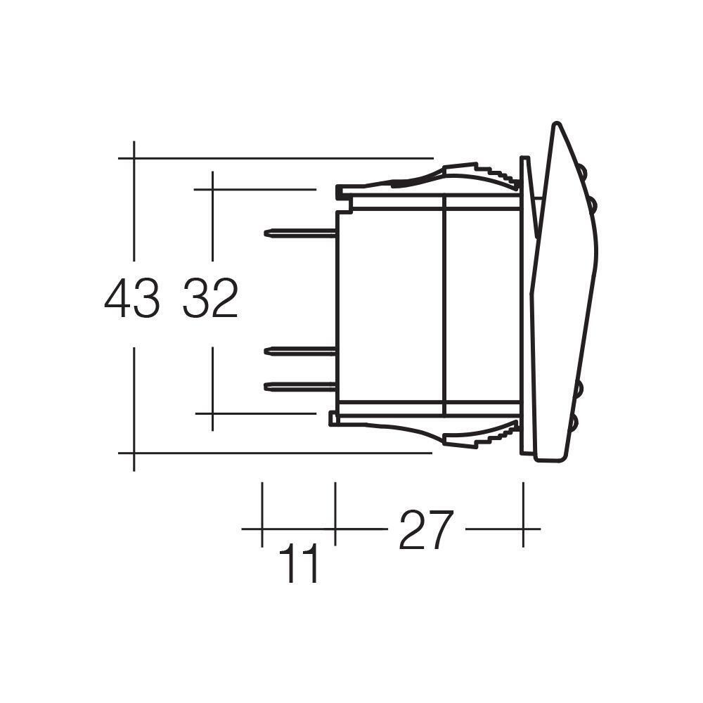 Narva On Off Led Illuminated Rocker Switch Dash Mount 4wd 4x4 Carling 63159Bl