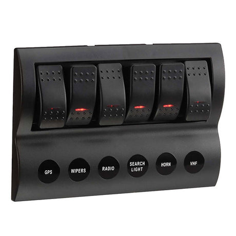 Narva 6x Switch Switches Panel Fused Caravan Marine Boat Rocker Led 12V 63193