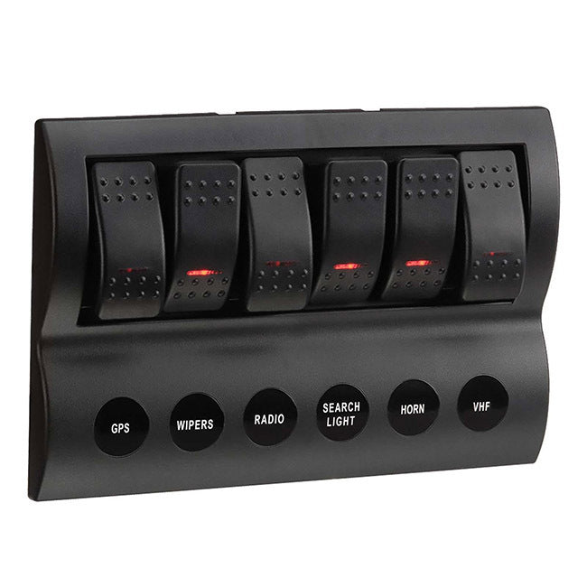 Narva 6x Switch Switches Panel Fused Caravan Marine Boat Rocker Led 12V 63193