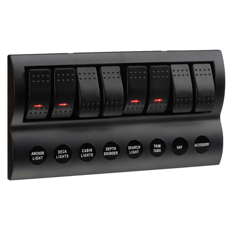 Narva 8x Switch Switches Panel Fused Caravan Marine Boat Rocker Led 12V 63196