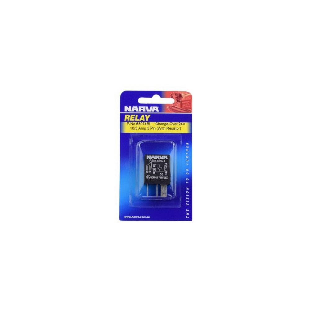 Narva 24V 10A/5A Change-Over 5 Pin Relay with Resistor Blister Pack Of 1