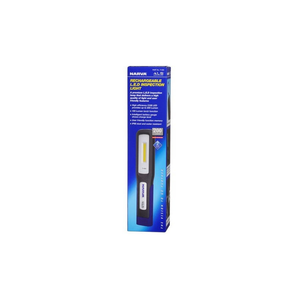 Narva 200 Lumen Rechargeable Straight Folding ALS LED Work Light