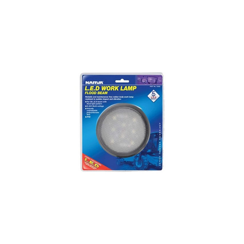 Narva 9-33V LED Rubber Body Work Lamp/Reverse Lamp Flood Beam