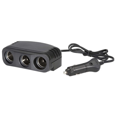 Narva Triple Adapter Dual Cigarette Lighter Accessory Socket 12V Caravan 81048