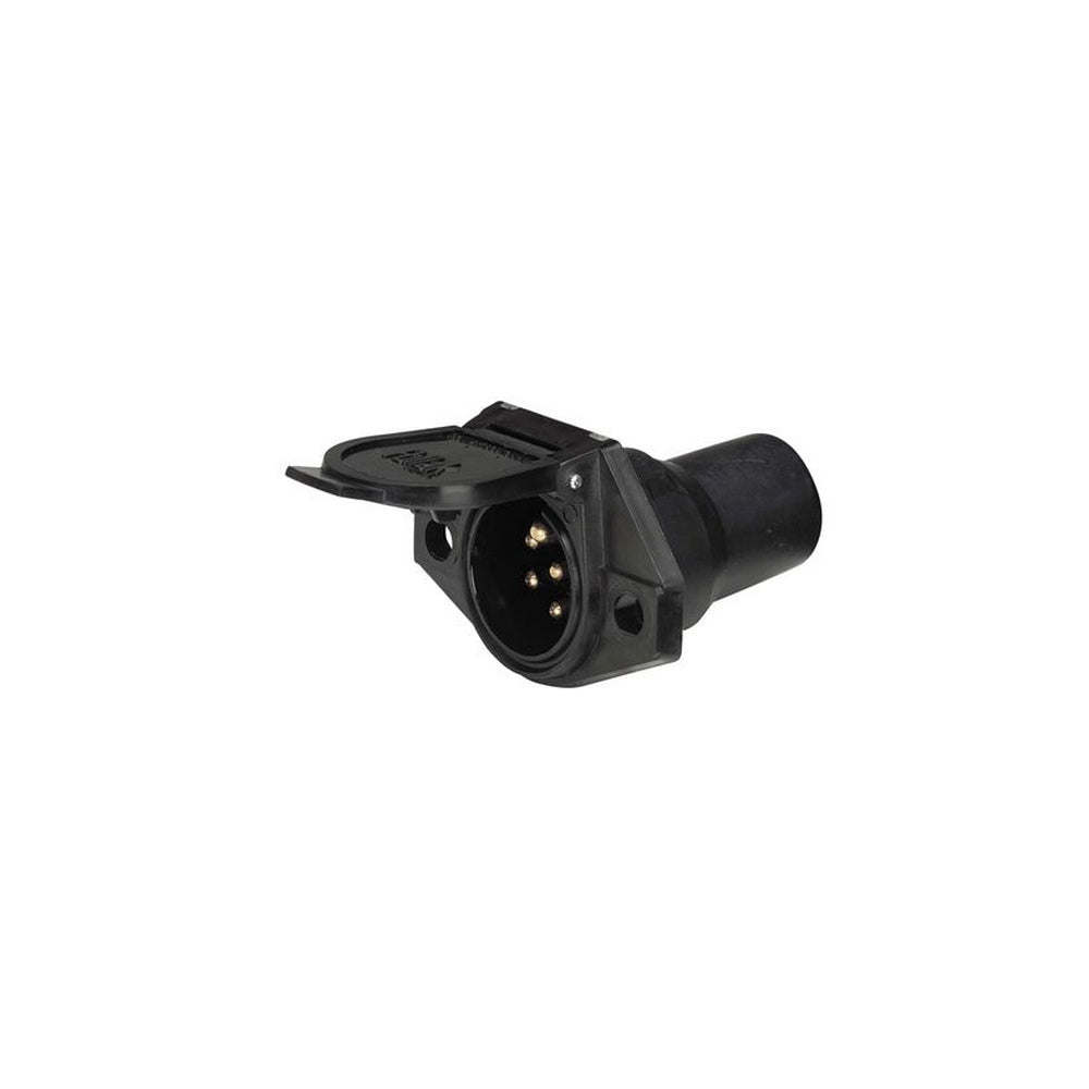 Narva 7 Pin Heavy-Duty Round Nylon Trailer Socket with Rubber Boot