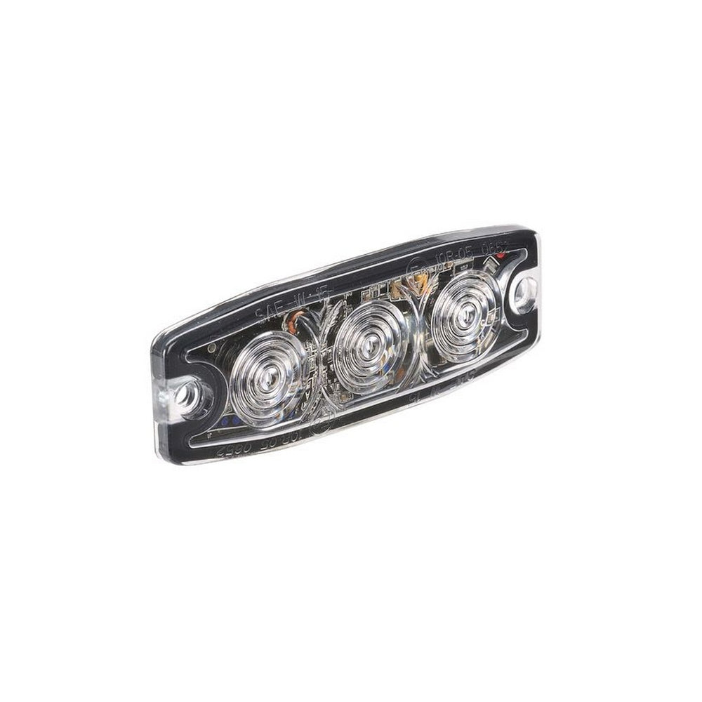 Narva High Powered Low Profile LED Warning Light Amber - 3 x 1 Watt Leds