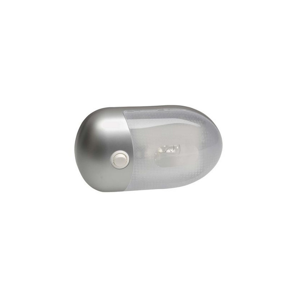 Narva Interior Dome Lamp with Off/On Switch with Silver Satin Finish