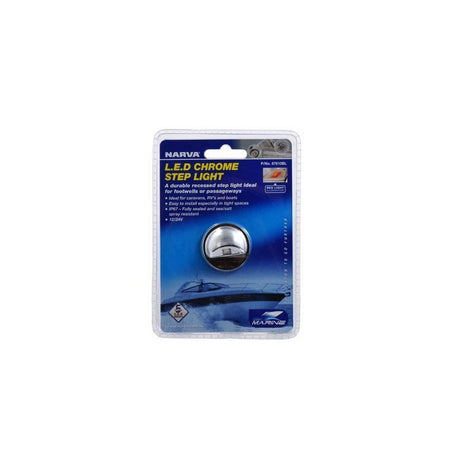 Narva 10-30V LED Chrome Step Light Red Blister Pack Of 1