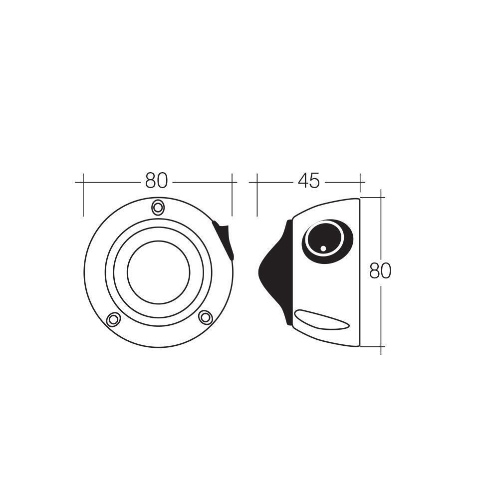 Narva Led Interior Lamp Down Light Swivel 12 12V 24V Volt Boat Caravan 87654S