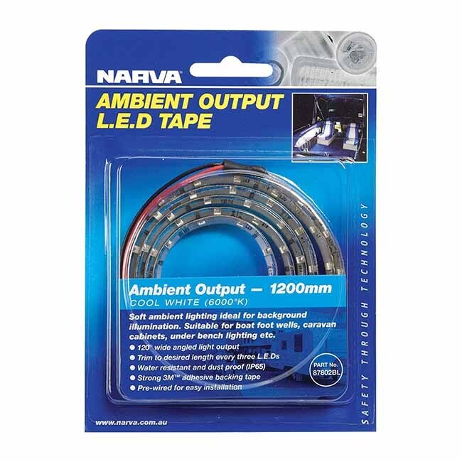 Narva 600Mm Led Strip Light Tape White Lamp 12V Volt New L.E.D. Caravan 87801Bl