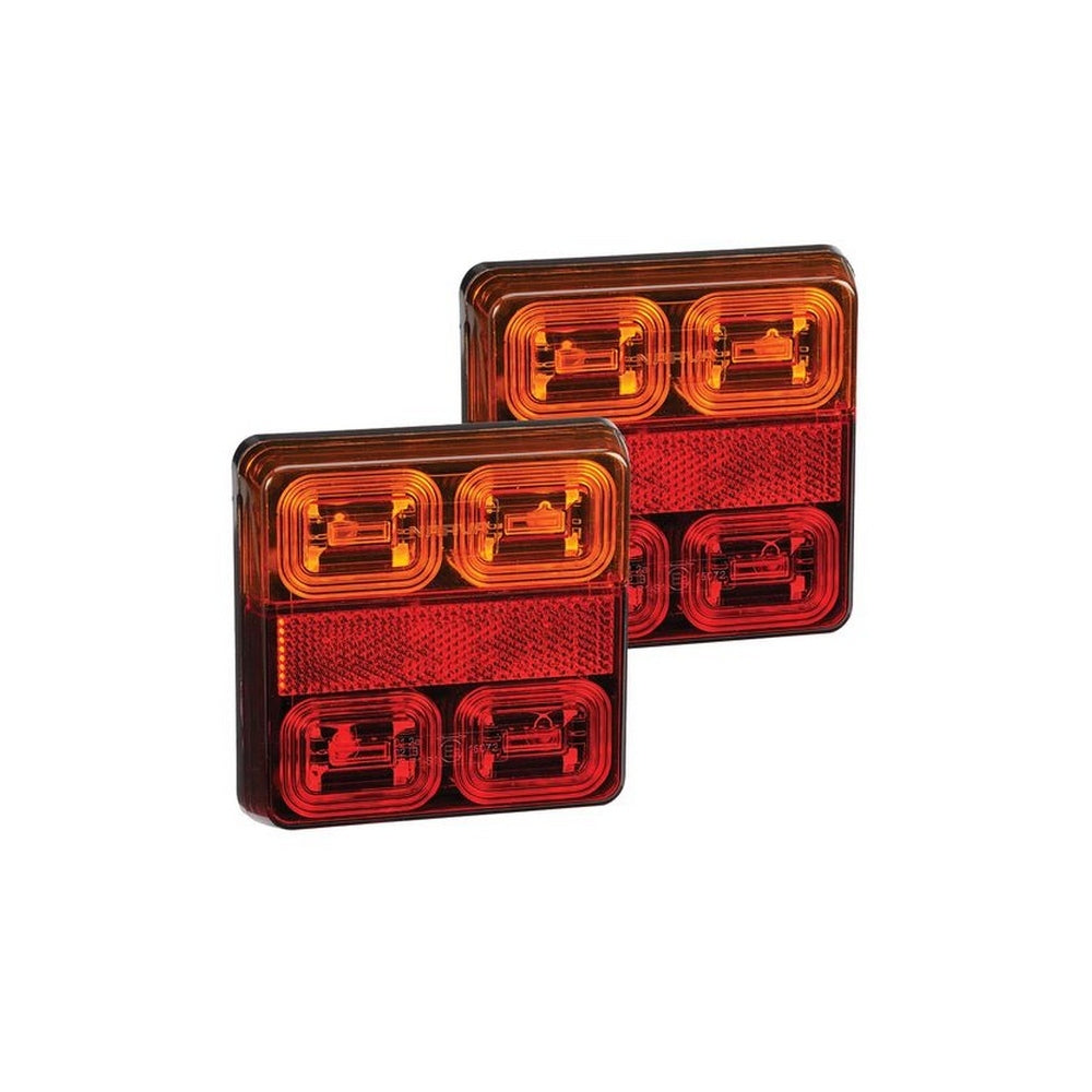 Narva 12V Model 35 LED Slimline Rear Stop/Tail Direction Indicator Lamps Square Lamps
