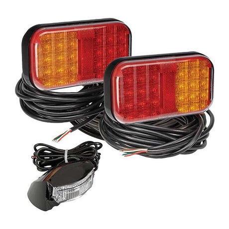 Narva Led Submersible Trailer Lamps + 9M Wiring Boat Marine L.E.D Lights 94142Tp