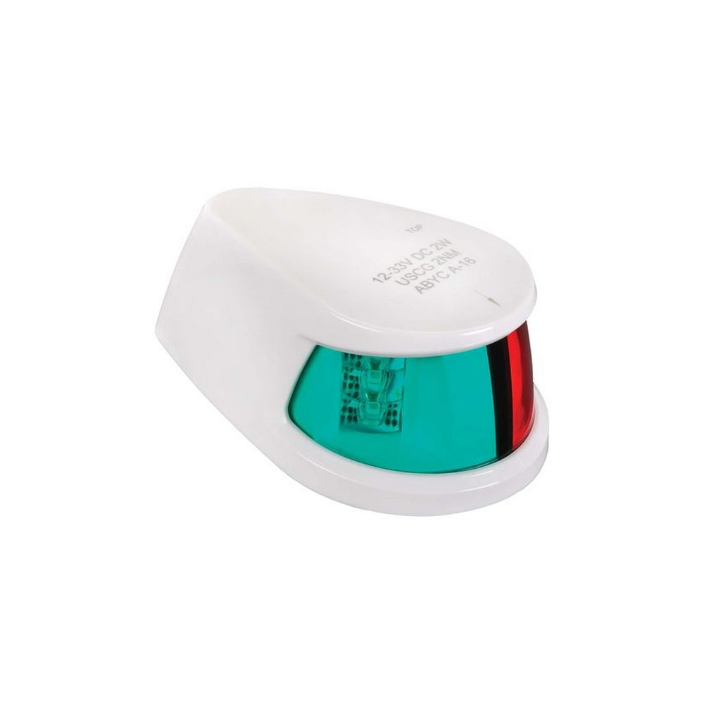 Narva 9-33V 2 Nautical Mile LED Bi-Colour Lamp White with Red/Green Lenses Blister Pack Of 1