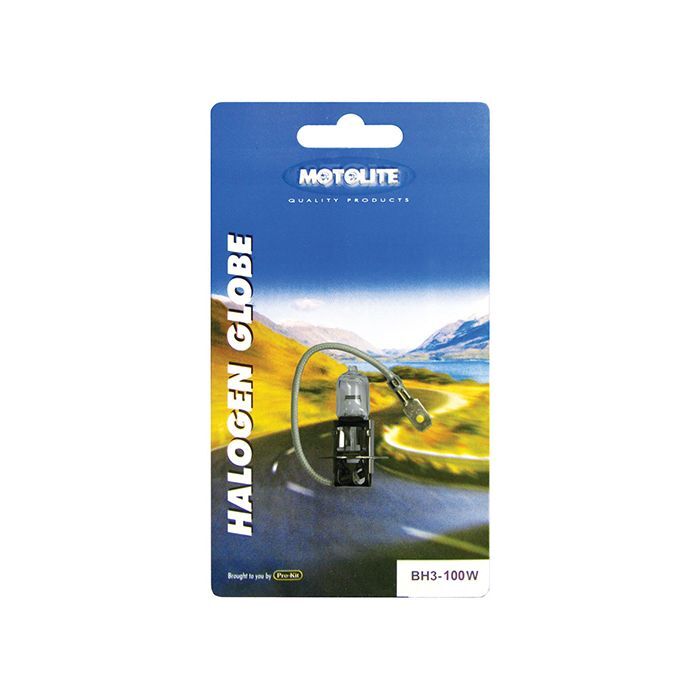 Motolite H3 100W Blister Pack Halogen