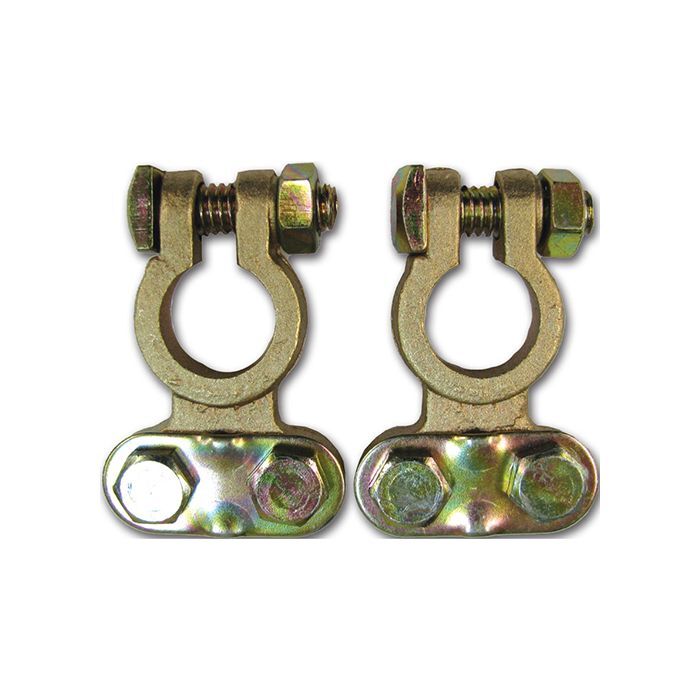 Charge Battery Terminal 2Pc Brass Saddle Type