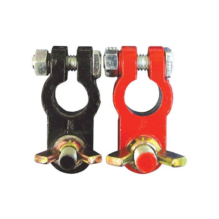 Charge Battery Terminal 2Pc Red Black Marine Type Lead
