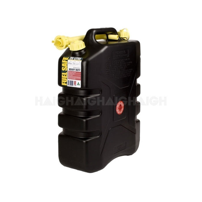 Fuel Can Black 20L Plastic