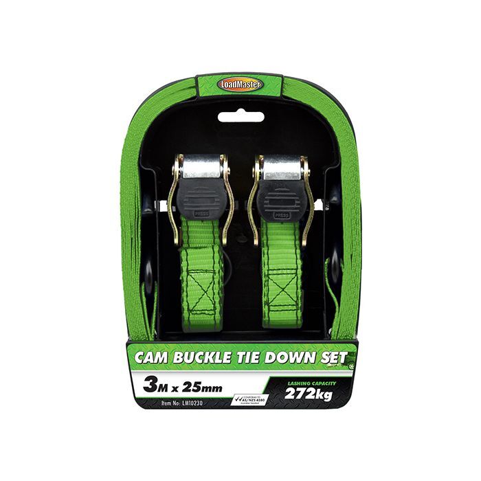Loadmaster 2Pc 3Mtr Cam Buckle Down Set
