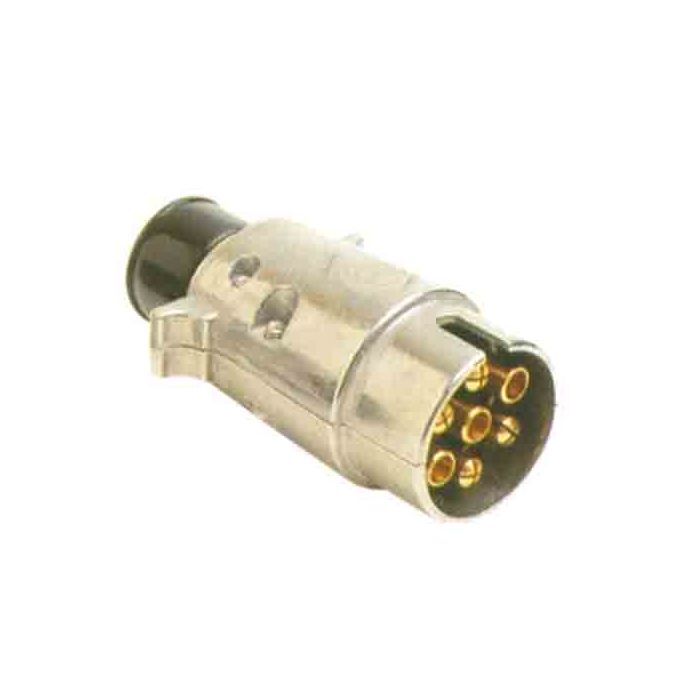 Loadmaster Trailer Plug 7Pin Large Round Aluminium