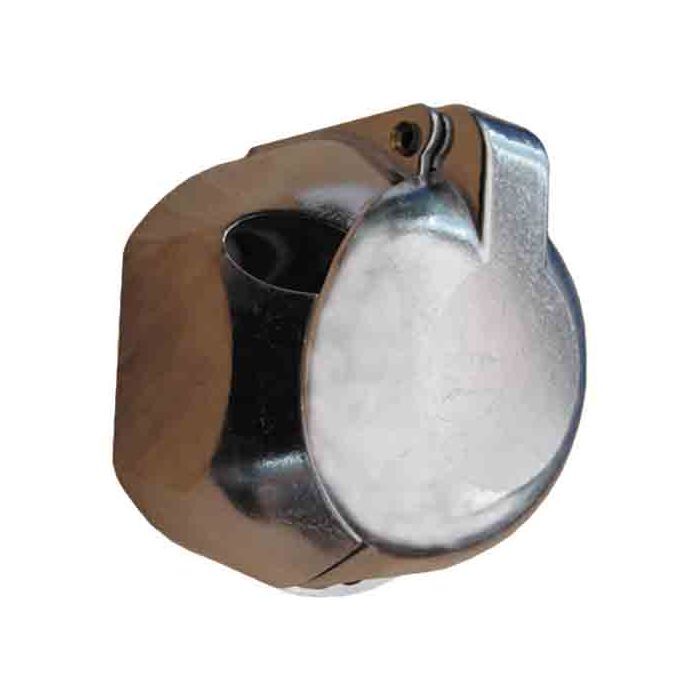 Loadmaster Trailer Socket 7Pin Large Round Aluminium Flat Sides