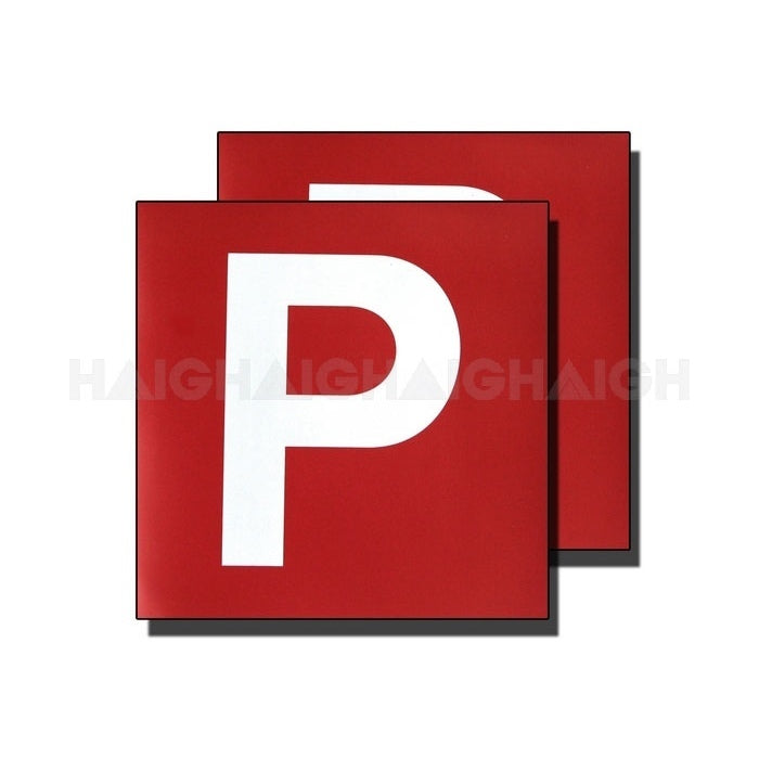 P Plate Wht P Magnetic Red Vic & Wa