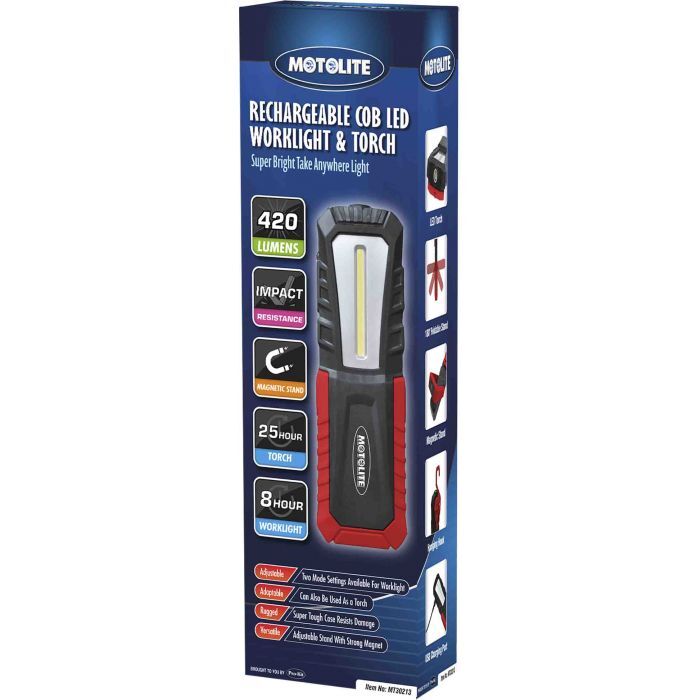 Motolite Rechargeable Cob Led Work-Light Torch